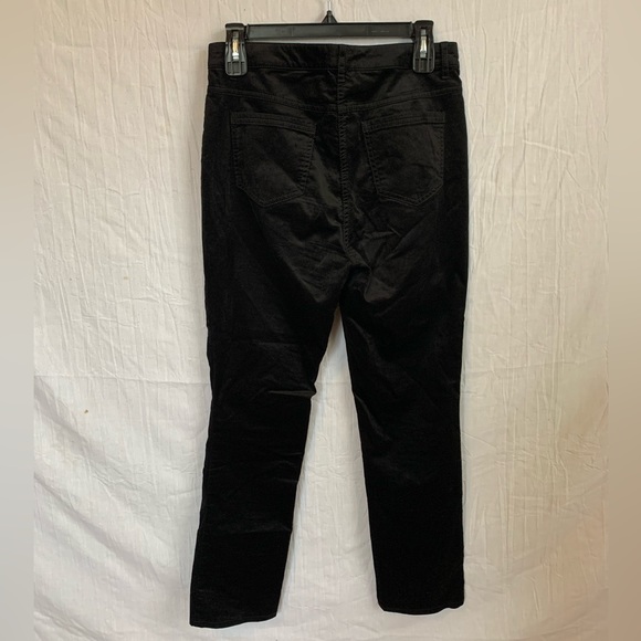 PER SE Skinny Black Velvet Pants Size 4 - Picture 7 of 7